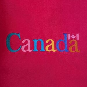 Vintage 90s Canada Crewneck Sweatshirt XXL (fits L or XL) Pullover Sweater Red
